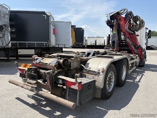 Tippbil SCANIA G480 6X2 ABROLLER MIT KRAN  ,RETARDER, EURO 5, SCHROTTGREIFER
