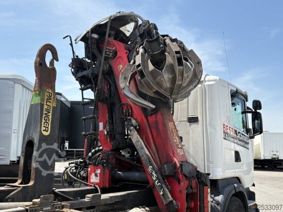 Tippbil SCANIA G480 6X2 ABROLLER MIT KRAN  ,RETARDER, EURO 5, SCHROTTGREIFER