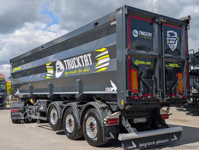 Sklopný návěs STAS 55 cbm HardoX AGRAR,  7 to. leer, Kombitüren