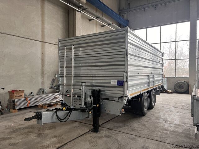 Kiepaanhangwagen Möslein TTD 19 AB  19 t Tandemkipper Tieflader, Breitbereifung 2 x Aufsatzbordwänden-- Neufahrzeug --