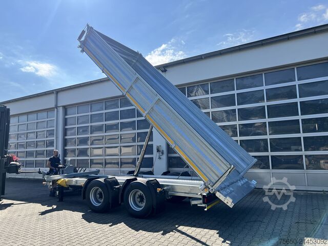 Kiepaanhangwagen Möslein TTD 19 B  19 t Tandemkipper- Tieflader hydraulischer Klappe Breitbereifung