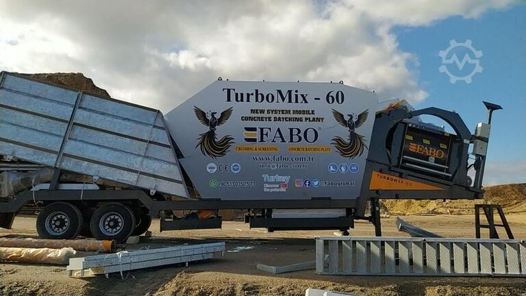 Mobile Betonmischanlage FABO Mobile Concrete Batching Plant 60 m3/h Mobile Concrete Batching Plant