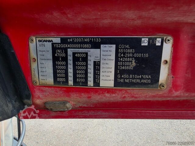 Skraldevogn Scania G450 XT!!10x4 !!AJK KIPPER!!MILIEUKAP!!