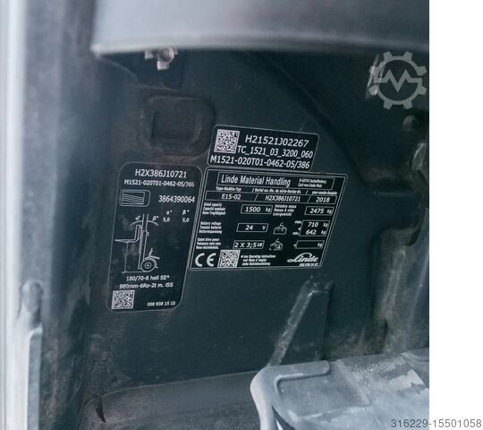 περονοφόρο ανυψωτικό Linde E15-02