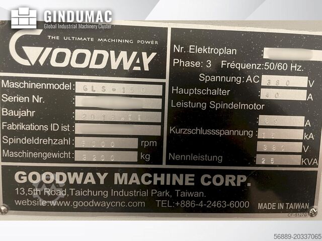 Machine de tournage horizontale Goodway GLS-150