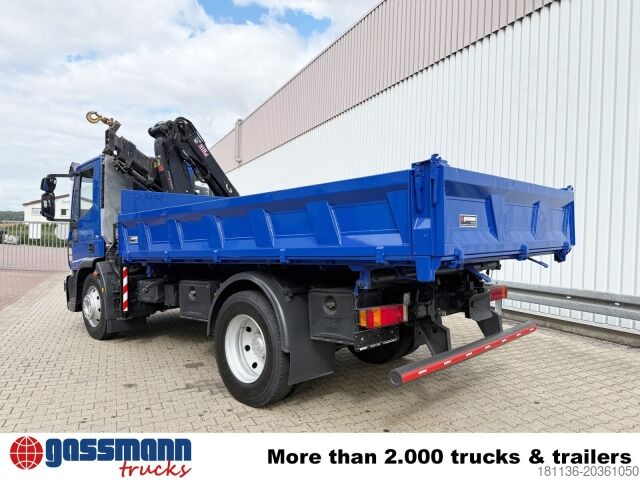 Kiper kamion Iveco EuroCargo ML120E28K 4x2 mit Kran Hiab XS088 ES-3