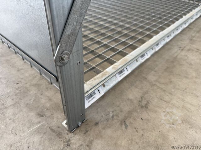 Boltfri reol, reol, magasinreol Dexion HI280 / Gitterrostboden / Regallänge: 2,71 lfm.