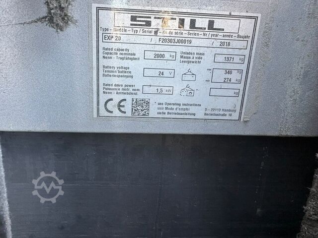 VS-23075 Stoccatore elettrico a corsia larga triplex Still 4026mm STILL EXP20