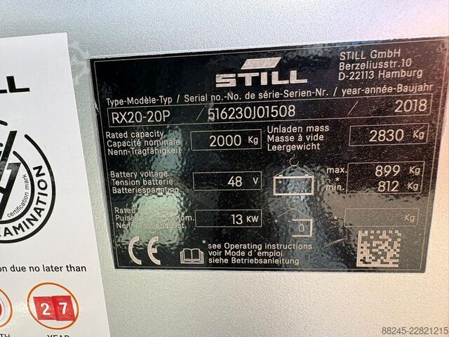 VS-23058 Elektrische triplex heftruck Still RX20-20P STILL RX20-20P