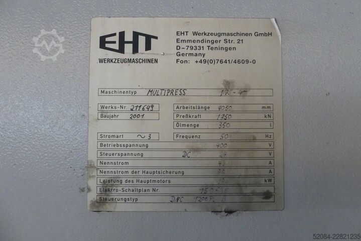 Πρέσα κάμψης EHT με εξαρτήματα EHT MultiPress 175-40