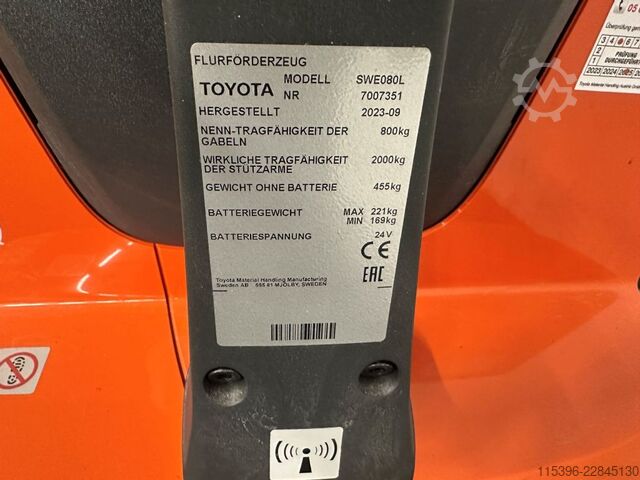 Manuel istifleyici Toyota SWE 080 L - nur 6 Stunden !!!
