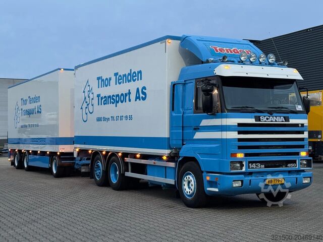 Koffer Scania 143M V8 450 6x2 Tenden Combi APK!