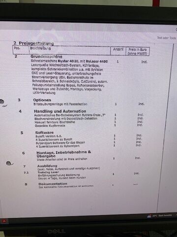 Laser cutting machine Bystronic Bystar 4020 mit Beschicker