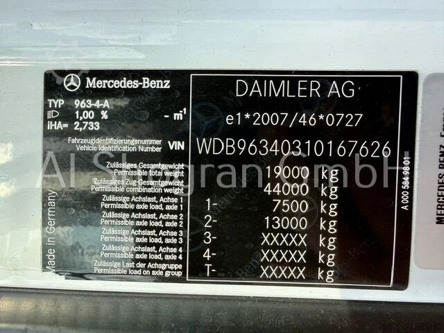 Standard-SZM Mercedes-Benz Actros 1848 Big Space/Retarder/Standklima/Eu6