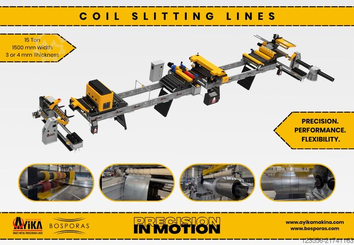 Coil Slitting Line 3-4 mm 1500 mm 15 Ton BOSPORAS MACHINERY | AYIKA 15-3-4-1500 DM-MD