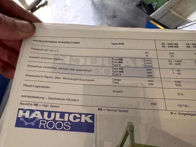 Hydraulický lis HAULICK + ROOS RVD 125-1180 NS