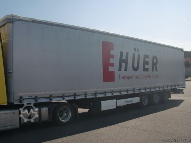 Brandalı açık yarı römork Krone SDP 27 eLG50-CS MEGA Liftachse Duomatic