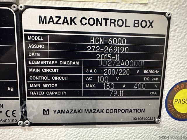 Centro de mecanizado horizontal Mazak HCN-6000