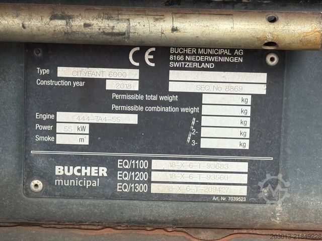 Silniční zametač MERCEDES-BENZ ATEGO 1323 Kehrmaschine Bucher Cityfant 6000
