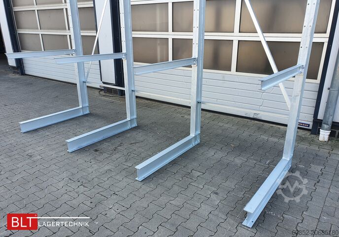 Cantilever rack ca. 4,02 lfm. Kragarmregal H:400cm T: 137 cm , 500 kg/Arm , 4 Lagerebenen