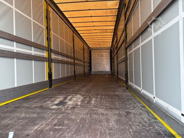 Open semitrailer with tarp SCHMITZ CARGOBULL SCS24 MEGATRAILER/LUFT-LIFT/Hubdach/2xLIFT-ACHSE
