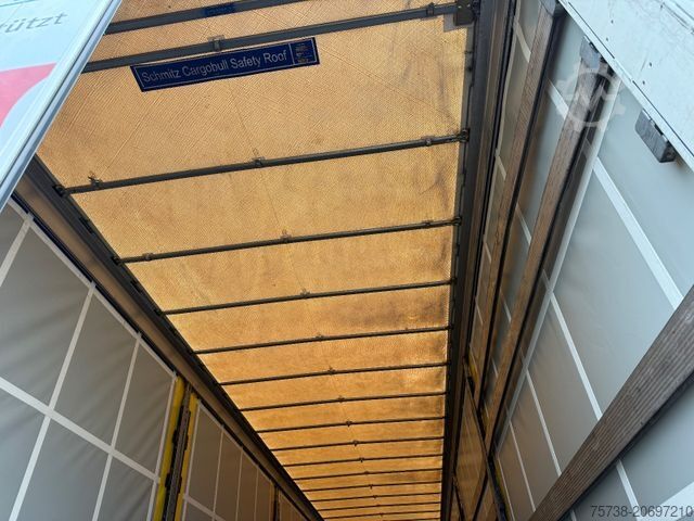 Open semitrailer with tarp SCHMITZ CARGOBULL SCS24 MEGATRAILER/LUFT-LIFT/Hubdach/2xLIFT-ACHSE