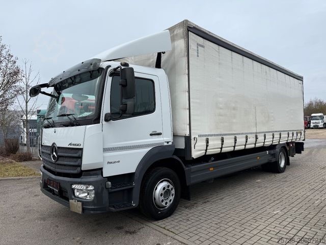 Flatbed truck with tarp MERCEDES-BENZ Atego 1524 L Pritsche+Plane+LBW/Klima