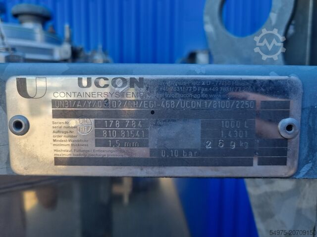 1000L RVS transportcontainer Ucon