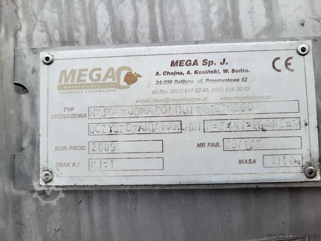 Waterwasmachine voor de voorreinigingslijn Mega myjka wodna