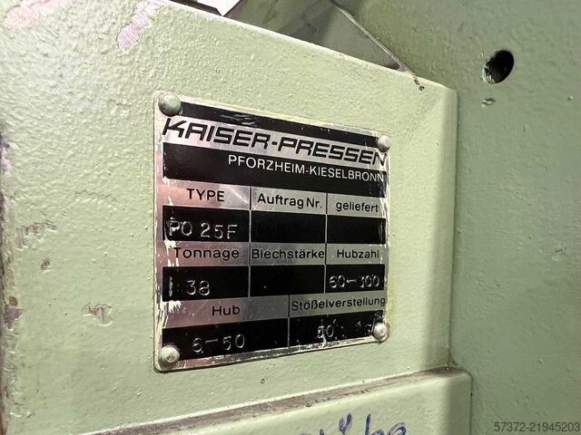 Presă excentrică KAISER PO 25 F