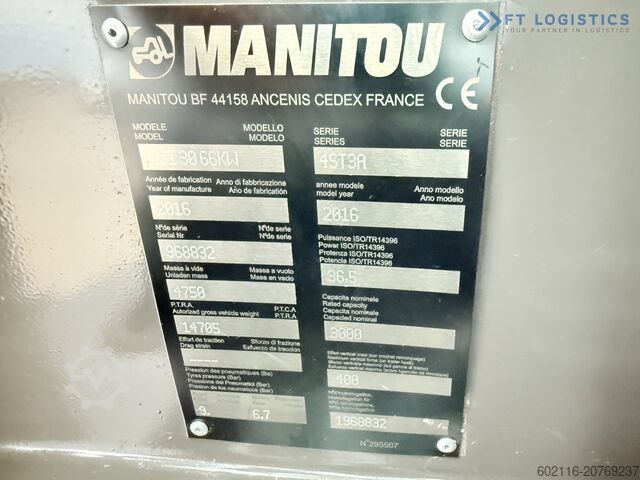 Rough terrain forklift Manitou MSI30 / DIESEL / DUPLEX 3350 / CABIN