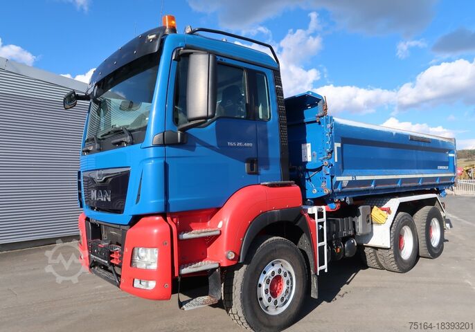 Kipper vrachtwagen MAN TGS 26.480 6x4 BB Bordmatik