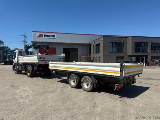 Camion basculante trilateral IVECO 140E250 Kipper mit HIAB Kran möglich mitAnhänger