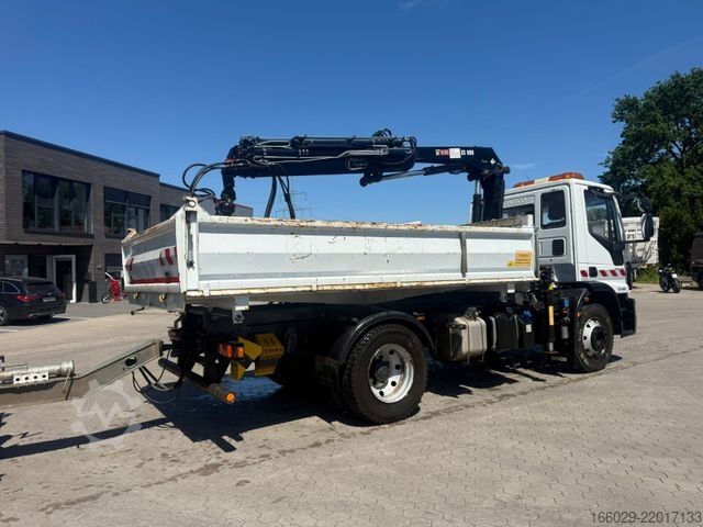 Camion basculante trilateral IVECO 140E250 Kipper mit HIAB Kran möglich mitAnhänger