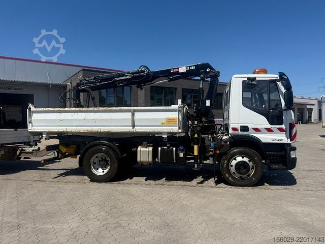 Kipper LKW IVECO 140E250 Kipper mit HIAB Kran möglich mitAnhänger