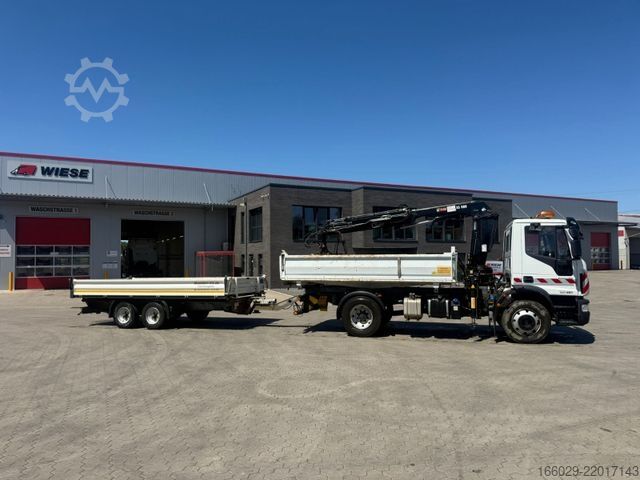 Kipper LKW IVECO 140E250 Kipper mit HIAB Kran möglich mitAnhänger
