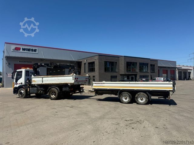 Kipper LKW IVECO 140E250 Kipper mit HIAB Kran möglich mitAnhänger