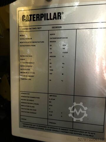 Kamenivo CAT XQP20 - Generator 20 kVA Stage V - DPX-18121