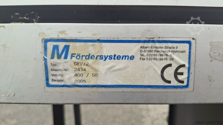 Transportband 3m, gfv/2 M Fördersysteme GFV/2
