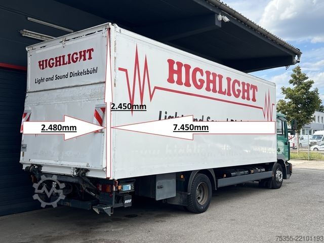 LKW mit Kofferaufbau MAN ME 14.280 Klima Kamera Tempomat AHK 7,45m LBW