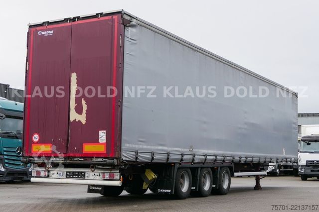 Brandalı açık yarı römork KRONE SD Pritsche Plane XL MegaLiner Edscha Bordwände