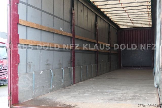 Brandalı açık yarı römork KRONE SD Pritsche Plane XL MegaLiner Edscha Bordwände