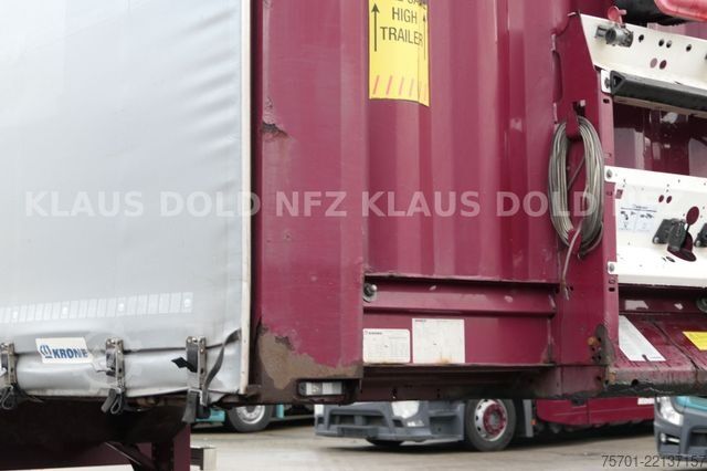 Brandalı açık yarı römork KRONE SD Pritsche Plane XL MegaLiner Edscha Bordwände