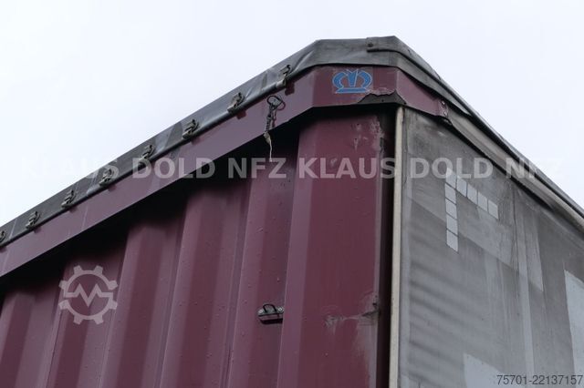 Brandalı açık yarı römork KRONE SD Pritsche Plane XL MegaLiner Edscha Bordwände