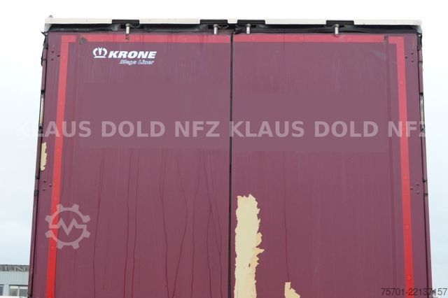 Brandalı açık yarı römork KRONE SD Pritsche Plane XL MegaLiner Edscha Bordwände
