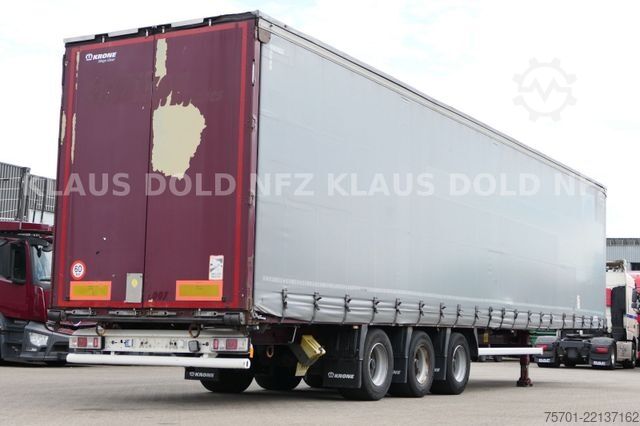 Brandalı açık yarı römork KRONE SD Pritsche Plane XL MegaLiner Edscha Bordwände