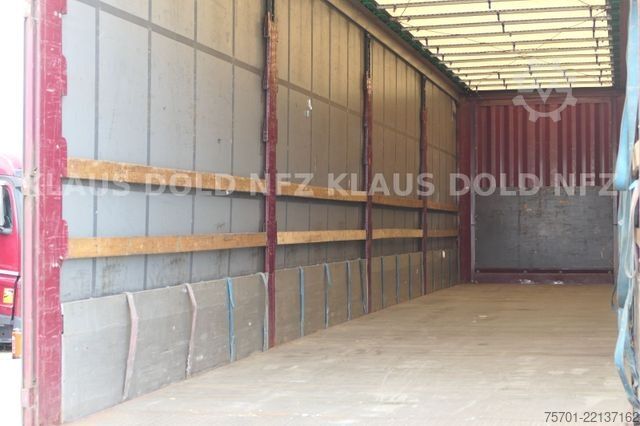 Brandalı açık yarı römork KRONE SD Pritsche Plane XL MegaLiner Edscha Bordwände