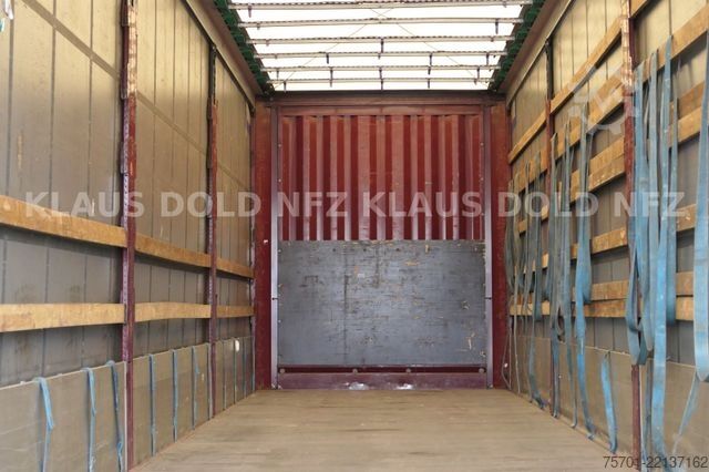 Brandalı açık yarı römork KRONE SD Pritsche Plane XL MegaLiner Edscha Bordwände