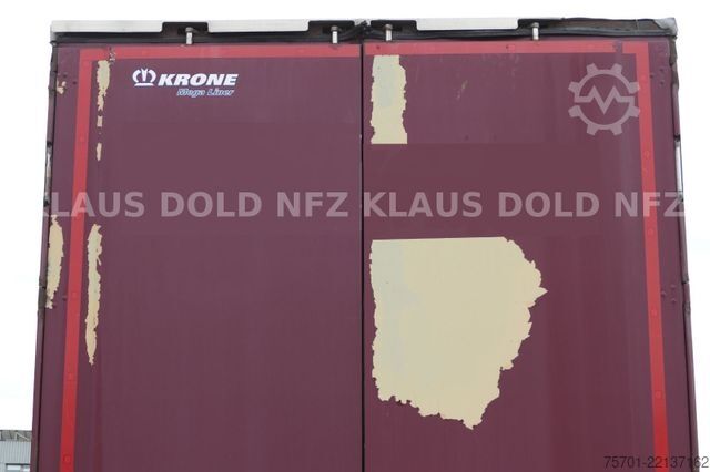 Brandalı açık yarı römork KRONE SD Pritsche Plane XL MegaLiner Edscha Bordwände