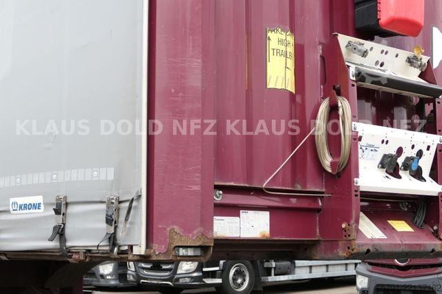 Brandalı açık yarı römork KRONE SD Pritsche Plane XL MegaLiner Edscha Bordwände